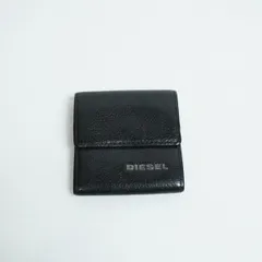 美品 DIESEL ディーゼル レザー コインケース 財布 小銭入れ ミニ ウォレット ブラック 黒4206Q★2のサムネイル