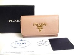 希少 美品PRADA☆鑑定済☆サフィアーノ1MH021ピンクベージュ プラダ