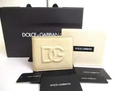 ドルチェ＆ガッバーナ ドルガバ DOLCE & GABBANA D&G カーフレザー 2つ折り 札入れ コンパクト財布 メンズ 【未使用保管品】のサムネイル