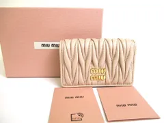 ミュウミュウ miu miu マテラッセ レザー 名刺入れ カードケース カードホルダー 【未使用保管品】のサムネイル