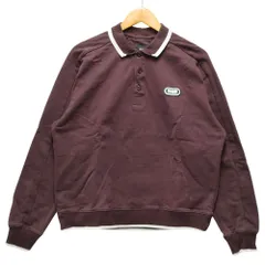 HUF ハフ 品番 FL00207 ESSEX POLO FLEECE スウェット ポロシャツ 薄手 パープル系 サイズS 正規品 / 40698のサムネイル