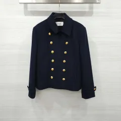 42 / Celine セリーヌ チェルシー ウールコート ネイビー 2M16B998Kのサムネイル