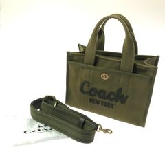 Coach コーチ 26 カーキ カーゴトートバッグ 2wayロゴ ショルダー