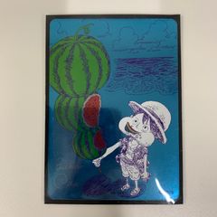 ワンピースカードゲーム ルフィ スイカ イラストカード - メルカリ