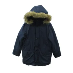 ギャップキッズ GAP KIDS ダウンジャケット L 紺 ネイビー ファーフード付き ミドル丈 /YS11 ■GY74 男の子のサムネイル
