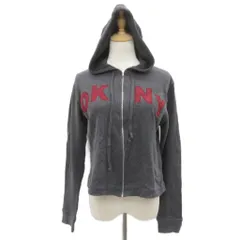 ダナキャランニューヨーク DKNY ジャケット パーカー 上着 M チャコールグレー フード付き ジップアップ 長袖 /HO65 ■GY59のサムネイル