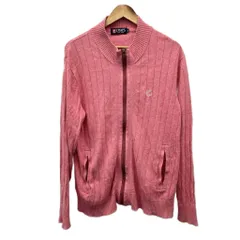 チャップス CHAPS ニットジャケット 上着 麻 リネン LL ピンク 無地 ジップアップ 長袖 /NP ■ECB006のサムネイル