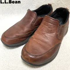 L.L.Bean レザーモックシューズ コンフォートシューズ ローファー スリッポン 革靴 短靴 US7 ブラウン 茶色 エルエルビーンのサムネイル