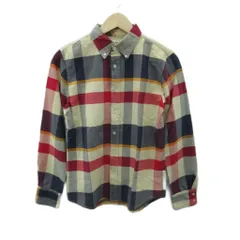 トミー TOMMY ネルシャツ S マルチカラー 赤 レッド チェック柄 ボタンダウンカラー 長袖 /HO43 ■ECB004のサムネイル