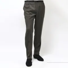 【40%OFF】50サイズ GTA（ジーティーアー） JACOPO JP ヤコポJP ウールトロピカルソリッド1プリーツテーパードパンツ 50184 ブラウン 13021009025 新品のサムネイル