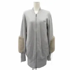 ダブルスタンダードクロージング ダブスタ DOUBLE STANDARD CLOTHING ブルゾンジャケット 上着 ロング丈 F グレー フェイクファー付き 0208-450-183 /SM39 ■GY74のサムネイル