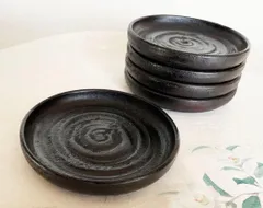 豆皿 漆塗 象谷塗 5枚 小皿 4寸 11cm 木製 讃岐漆器 銘々皿のサムネイル