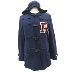 ポロ バイ ラルフローレン Polo by Ralph Lauren ダッフルコート 上着 ミドル丈 M 紺 ネイビー フード付き ワッペン付き /HO35 ■ECD006のサムネイル