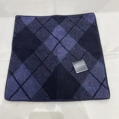 松前394　BURBERRY　バーバリー　タオルハンカチ　ネイビー系　サイズ24cm　綿100％　日本製　小物　レディース　メンズ　ユニセックス　ウィメンズ　松前R56号店のサムネイル