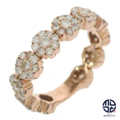 Sirena Azzurro セイレーンアズーロ K18PG 18金ピンクゴールド ダイヤ1.25ct フラワー 花モチーフ チェーンリンク リング 指輪 ジュエリー アクセサリー 約10号のサムネイル