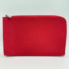 Dior ディオール ノベルティポーチ 小物入れ 赤 レッド キャンバス ロゴ型押しのサムネイル