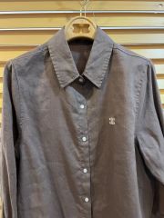 Brocante リネン100% 長袖シャツ ブルー サイズ2 美品 - メルカリ