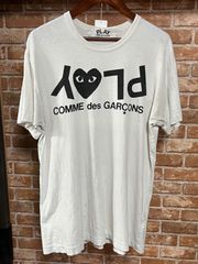 COMME des GARCONS 反転ロゴ Tシャツ XL 白 - メルカリ