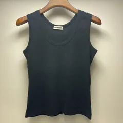 ジルサンダー JIL SANDER タンクトップ リブ ノースリーブ カットソー トップス Tシャツ 黒 ブラック コットン 綿 100% イタリア製 ITALY レディース 高級 ハイブランド 定番 C855のサムネイル