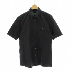 バーバリーブラックレーベル BURBERRY BLACK LABEL ボタンダウンシャツ 2 黒 ブラック 半袖 シャドウチェック トップス BMW50-923-08 /PP ■GY01のサムネイル