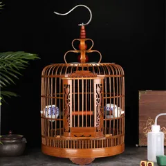 竹製鳥籠高級品付属品一式鳥籠を手作り物のサムネイル