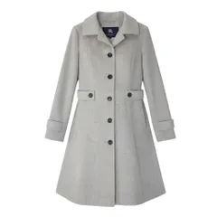 68g4 BURBERRY LONDON バーバリー ステンカラーコート ロングコート アンゴラ混 サイズ40 ライトグレー レディース 女性用o07tのサムネイル
