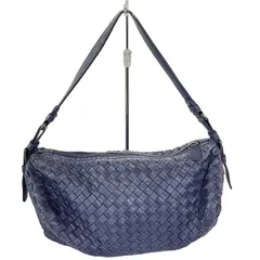 BOTTEGA VENETA ボッテガヴェネタ イントレチャート ショルダーバッグ ネイビー レザー 中古 T11381334のサムネイル