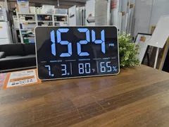 【極美品・動作良好】LEDデジタル時計 大画面・温湿度計付き 曜日表示のサムネイル