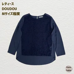 DOUDOU ドゥドゥ／切り替えネイビーブラウスのサムネイル