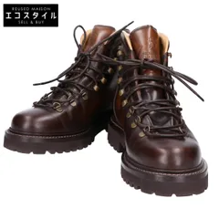 BRUNELLO CUCINELLI　ブルネロクチネリ　ブラウンカフェ カーフスキン レースアップ マウンテンブーツ　41のサムネイル