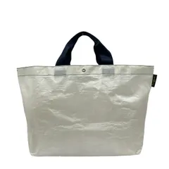 Herve Chapelier(エルベシャプリエ) トートバッグ マルシェショルダーバッグL 白×黒のサムネイル