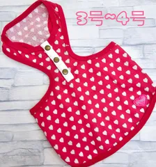 犬服　◇新品、未使用品◇　ポンポリース　ハート柄メッシュタンクトップ　小型犬服　ペット服　サイズ3号~4号のサムネイル