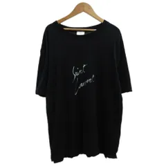 サンローラン パリ SAINT LAURENT PARIS Tシャツ XS 黒 ブラック ロゴプリント 半袖 切りっぱなし カットソー TV12 480406 YB1GN 9787 /PPのサムネイル