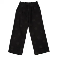 ヨウジヤマモト ノアールYohji Yamamoto NOIR 裾ダブルシャドードットプリントパンツ 黒1のサムネイル