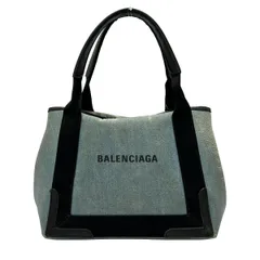 BALENCIAGA(バレンシアガ) トートバッグ ネイビーカバスS 339933 ブルー×黒 レザーのサムネイル