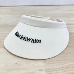 Black&White ブラック&ホワイト サンバイザー ホワイト/白 ロゴ刺繍 ゴルフウェア 帽子[ON00801]のサムネイル