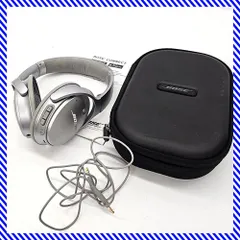 Bose QuietComfort 35 ワイヤレスヘッドホン シルバー QC35 Bluetooth動作確認済 ケース・コード付 イヤーパッド欠損のサムネイル