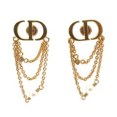 Christian Dior ピアス petit プチ ストーン パール 箱付 - メルカリ