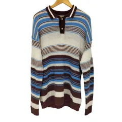 サノバチーズ SON OF THE CHEESE FALLING STRIPE POLO KNIT メンズ JPN：M のサムネイル