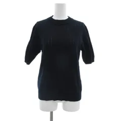 ドレステリア DRESSTERIOR ニット セーター 38 紺 ネイビー 半袖 丸首 透かし編み /NL ■ECF003のサムネイル