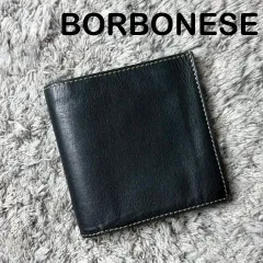 BORBONESE ボルボネーゼ 二つ折り財布 レザー ブラックのサムネイル