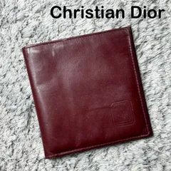 ※状態考慮※Christian Dior クリスチャンディオール 二つ折り財布 レザー ボルドー ヴィンテージ ユニセックスのサムネイル