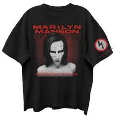 【公式新品/GIANT VINTAGE】MARILYN MANSON - MECHANICAL ANIMAL FRT/SLV LIMO BLACK ENZYME WASH マリリンマンソンTシャツのサムネイル
