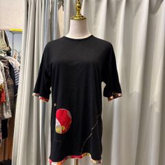 極美品 慈雨 センソユニコ アートフラワープリント チュニック 