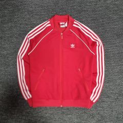adidas SST トラックジャケット レッド M ダブルジップ - メルカリ