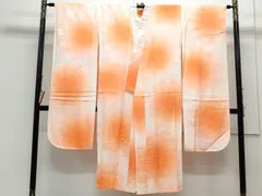 平和屋着物●振袖用　長襦袢　無双仕立て　舞花地紋　暈し染め　正絹　逸品　CABH3769thのサムネイル
