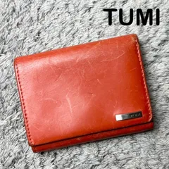 TUMI トゥミ 三つ折り財布 コンパクトウォレット 本革 レザー オレンジ ユニセックスのサムネイル