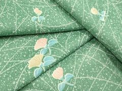 平和屋着物＊夏物 男性 色無地 絽 老竹色 洗える着物 DABH0277op