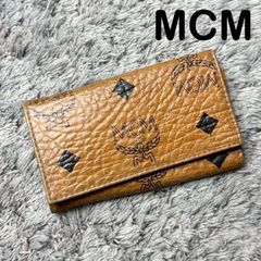MCM ヴィセトス柄 レザーキーケース エムシーエム 茶色 ブラウン 男女