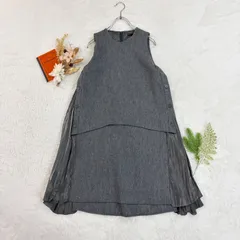 日本製 muller of yoshiokubo ミュラーオブヨシオクボ ノースリーブ ワンピース プリーツ ウール グレー MLF15617のサムネイル